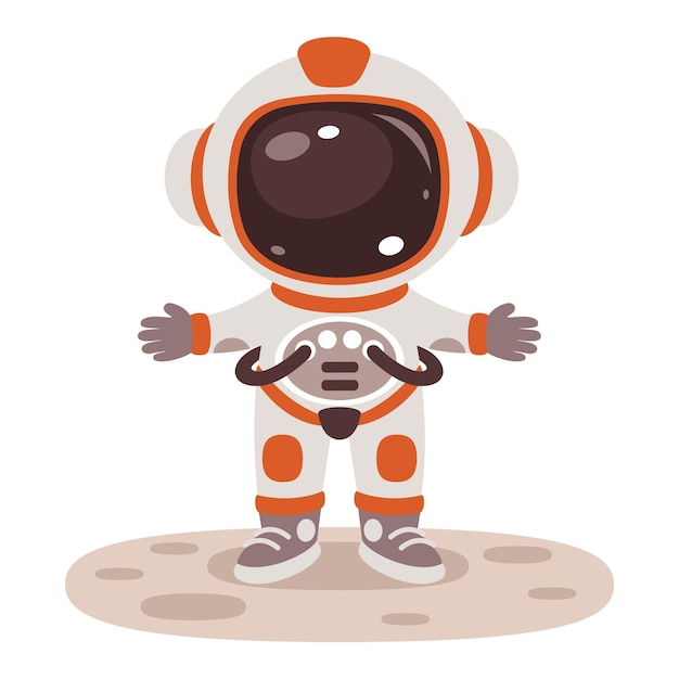 Vector ruimteconcept met een astronaut