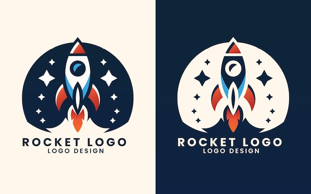 Ruimteschip raket shuttle astronaut concept vector logo ontwerp sjabloon