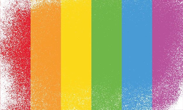 Vector ruined rainbow flag