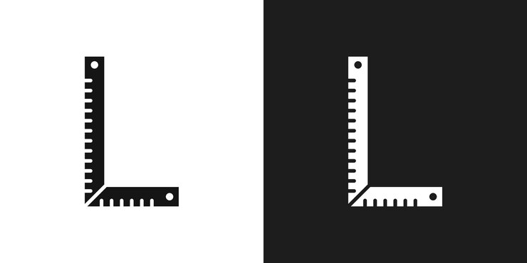 Vector ruler combined icon line art vector