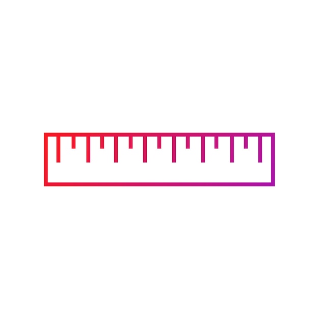 Vector ruler gradient icon vector illustration