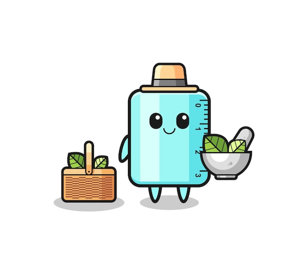 Ruler herbalist cute cartoon cute design