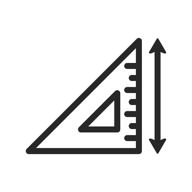 Vector ruler icon in trendy