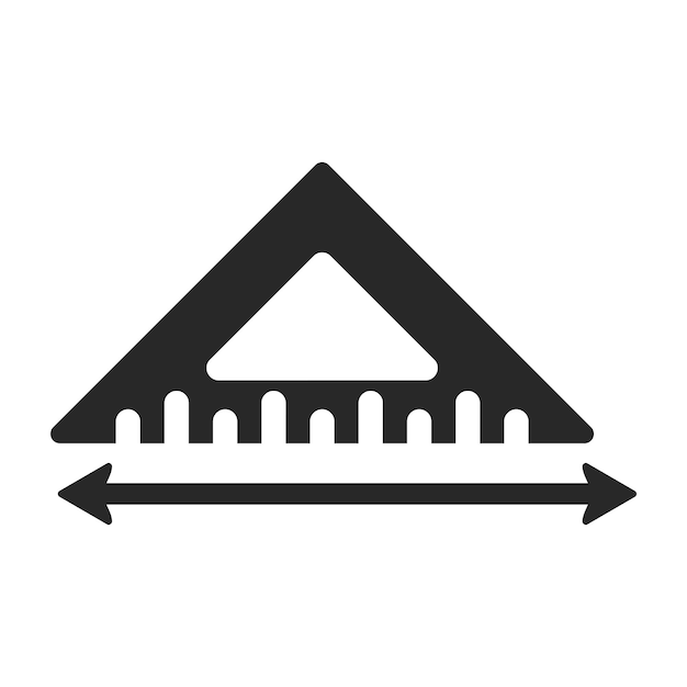 Vector ruler icon in trendy