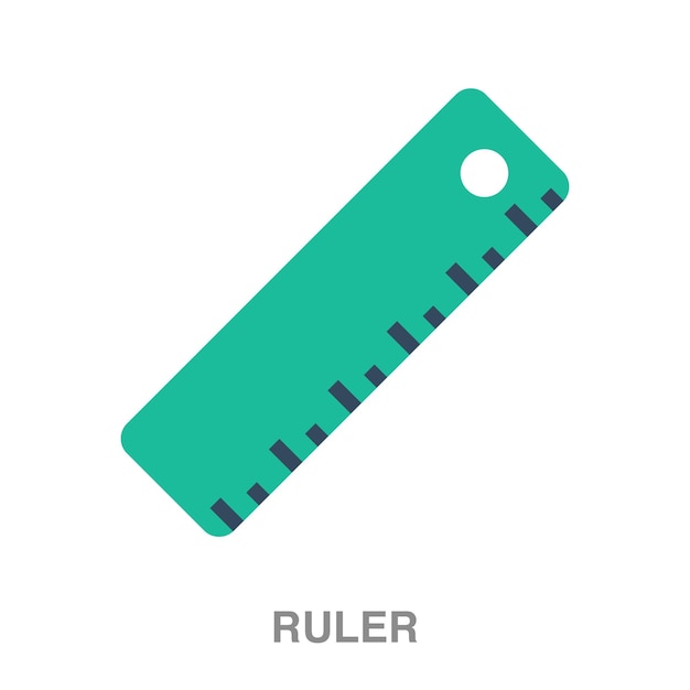 Ruler illustration on transparent background