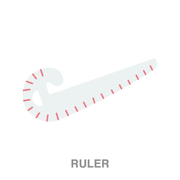 Ruler illustration on transparent background