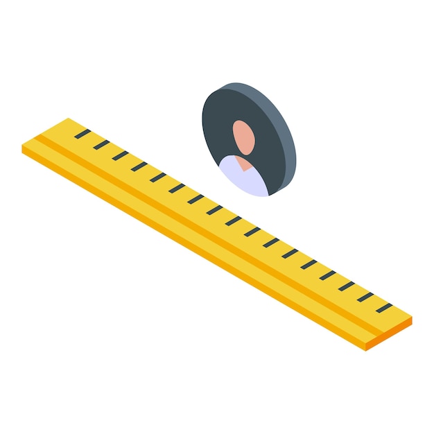 Ruler keep distance icon isometric of ruler keep distance vector icon for web design isolated on white background