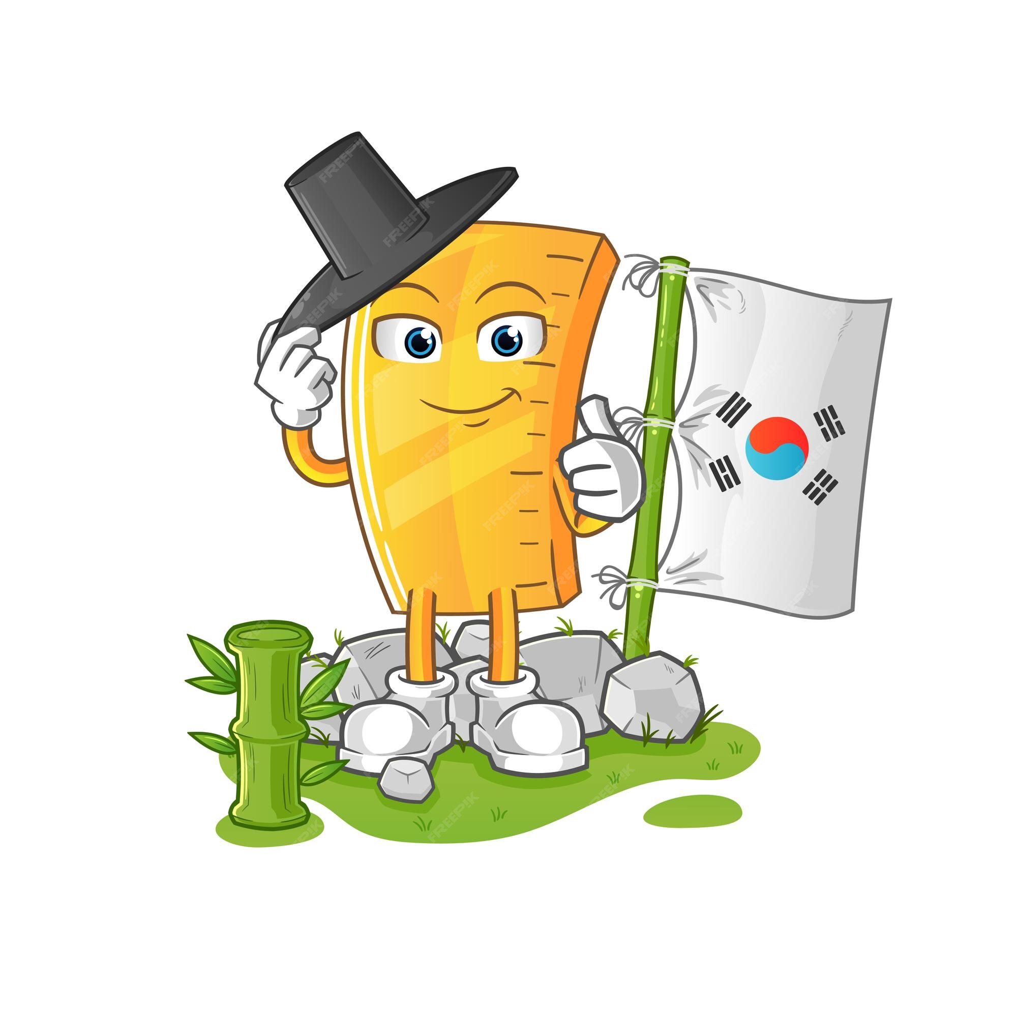 Premium Vector | The ruler korean character. cartoon mascot Premium Vector | The ruler korean character. cartoon mascot