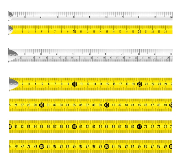 Vector ruler measuring tapes