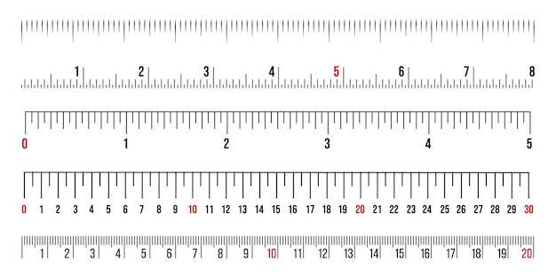 Ruler scale background on a white background