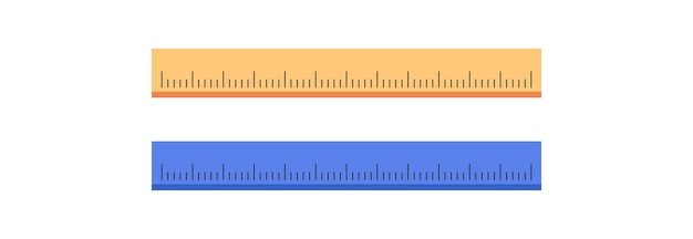 Vector ruler and simple design equipment flat vector illustration