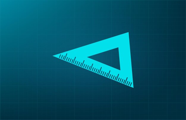 Vector ruler square symbol vector illustration on blue background eps 10