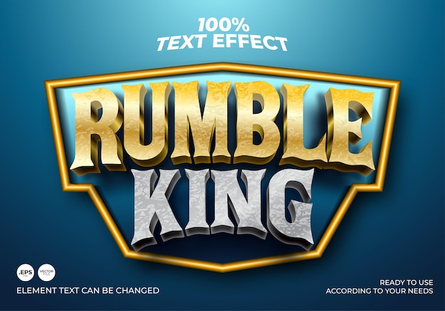 Vettore effetto testo rumble king