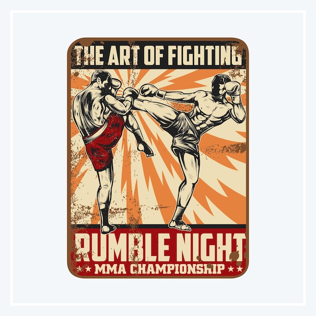 Rumble night kampioenschap tekens