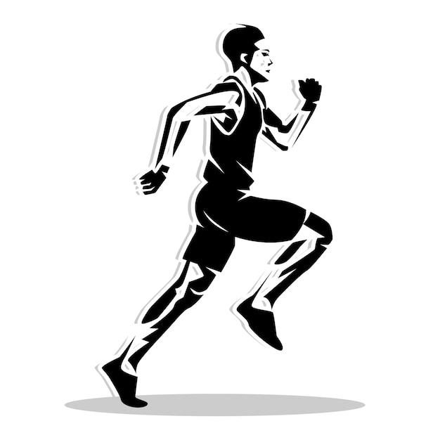 Vector run athletics silhouette