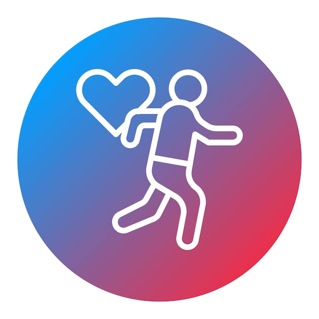 Run charity icon vector image Kan worden gebruikt voor charity