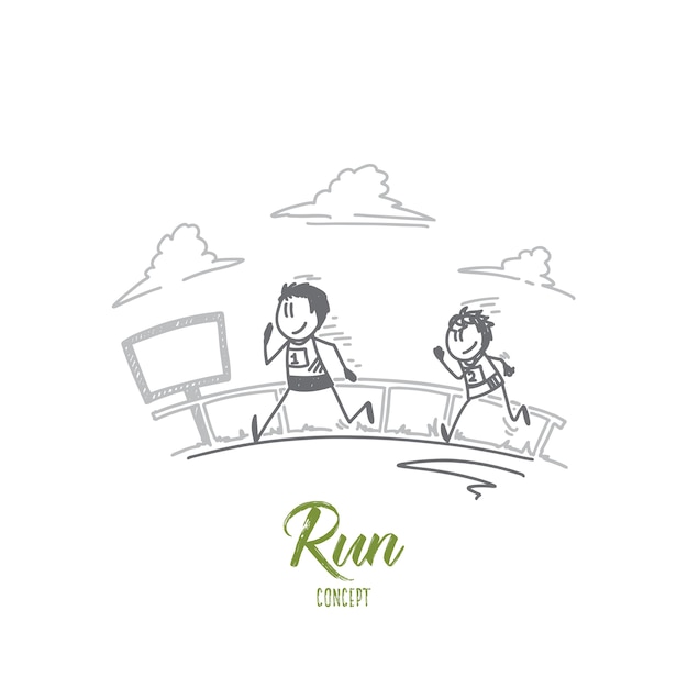 Run concept illustration