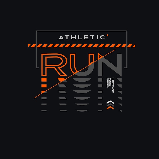 run faster typography graphic design for tshirt prints vector illustration