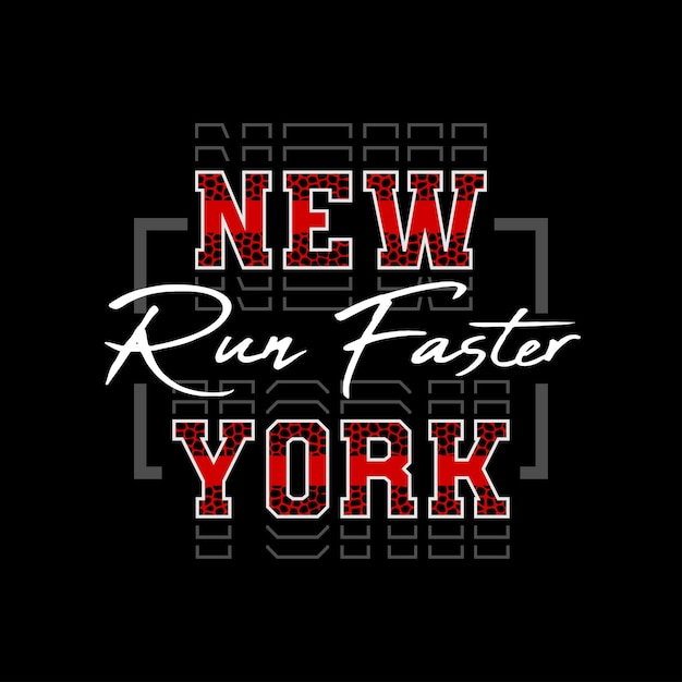 run faster typography, tee shirt and apparel