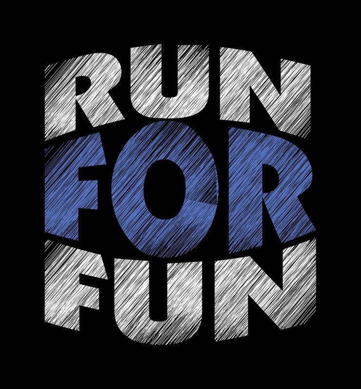 Vector run for fun design typography grunge background vector design text illustration sign t shirt graphics print