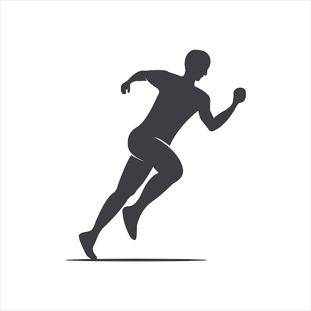 Vector run man athlete sport logo design vector template