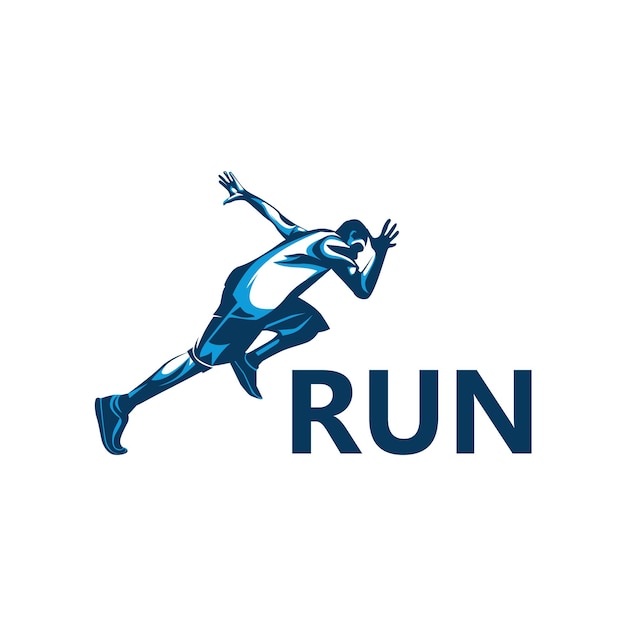 Run Man-logo sjabloonontwerp