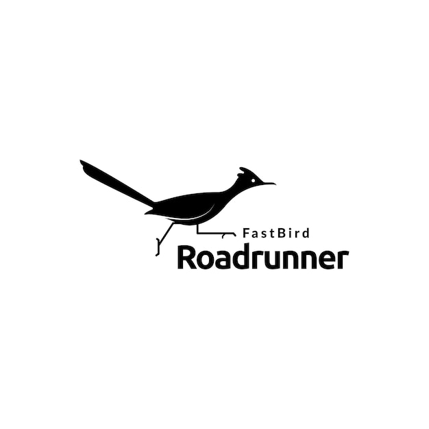 Run roadrunner logo ontwerp vector