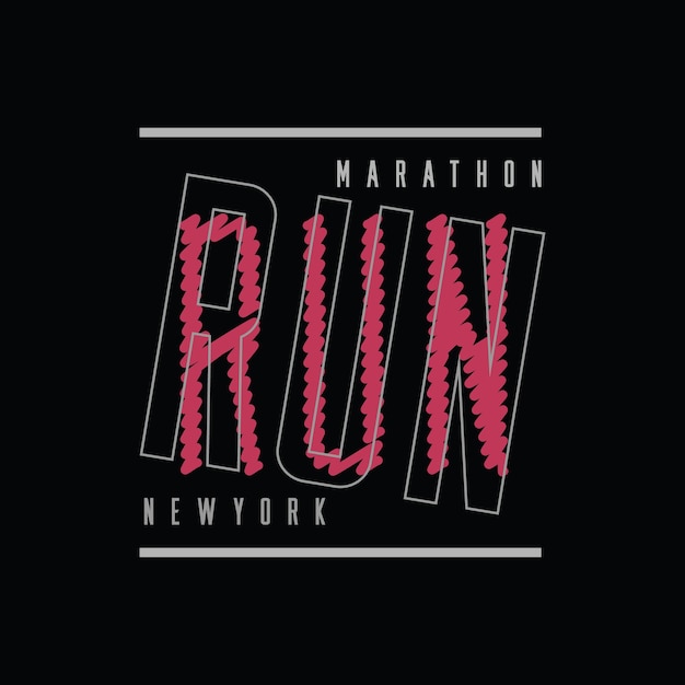 Run tshirt and apparel design