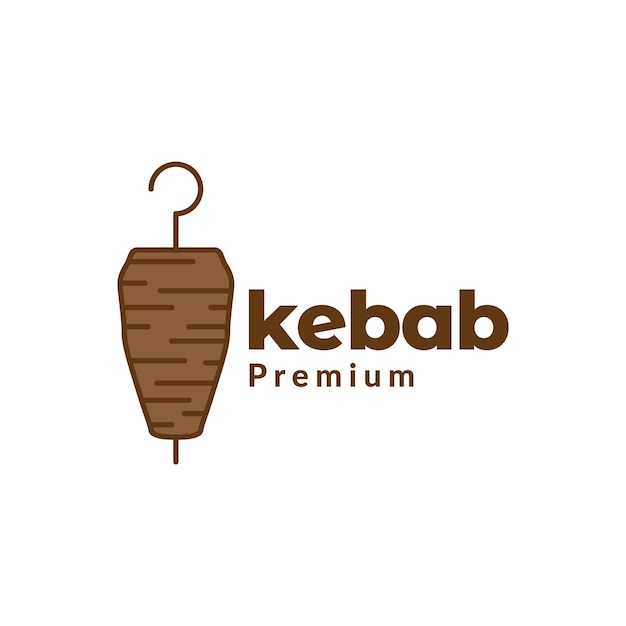 Rundvlees kebab logo ontwerp vector grafisch symbool pictogram illustratie creatief idee