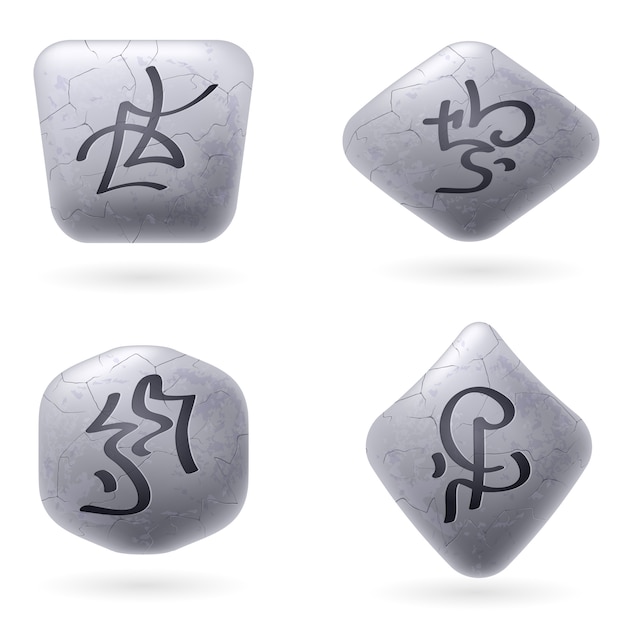 Vector runic stones