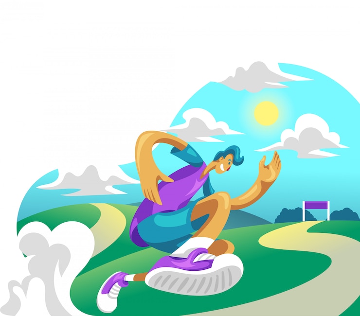 Vector runing illustration