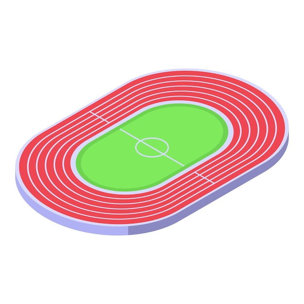 Vector runner app field icon isometric vector sport fitness health run