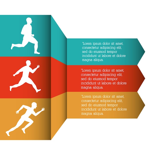 Runner athlete running design