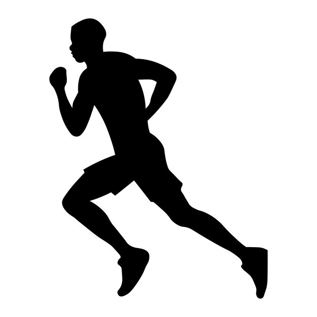 Vector runner black icon on white background