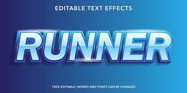 Runner editable text effect