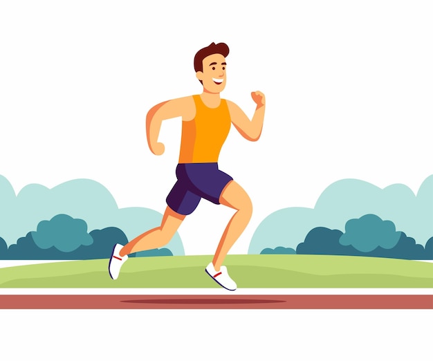 runner flat personage illustratie