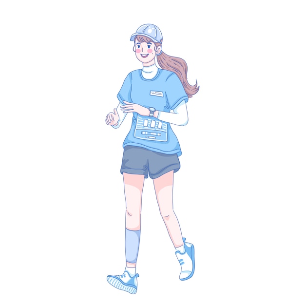 Runner girl illustration