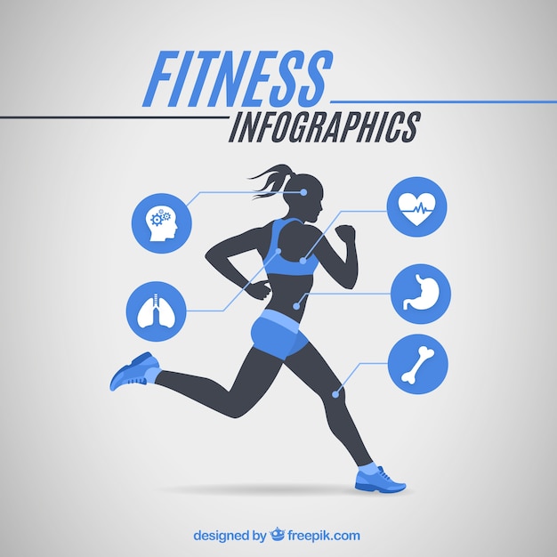 Runner girl infography