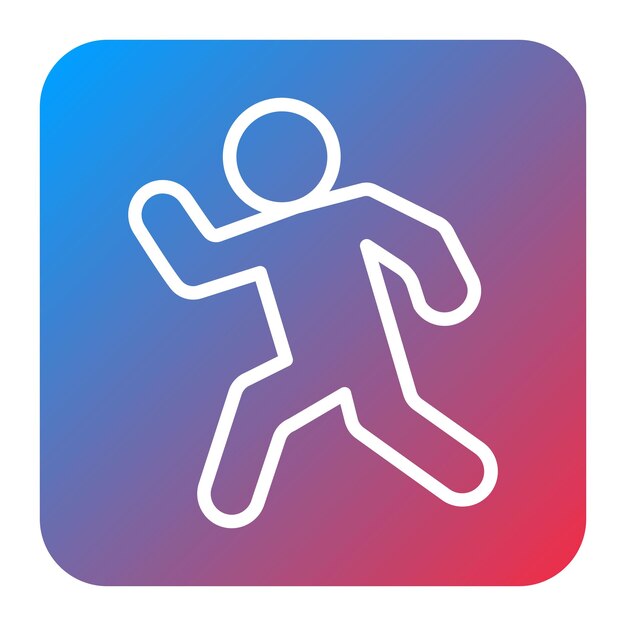 Runner Silhouette icoon vector afbeelding Kan worden gebruikt voor Marathon