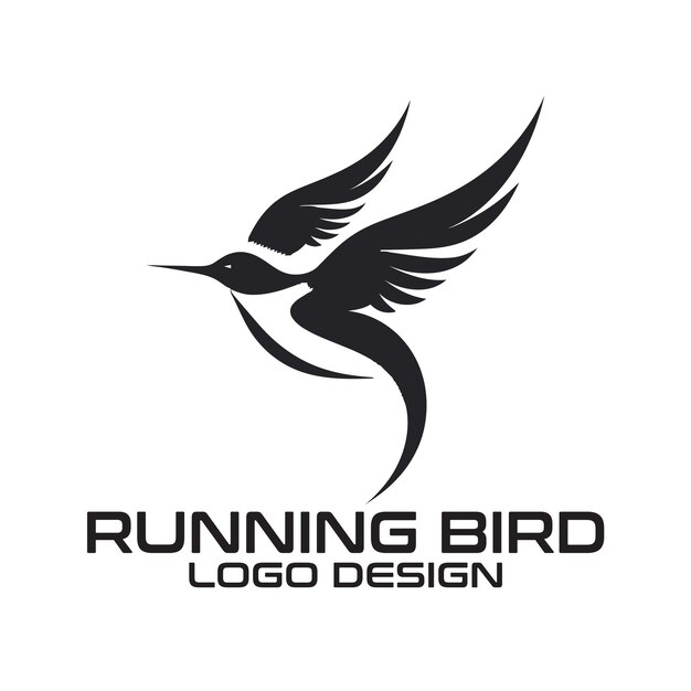 Running Bird vector logo ontwerp