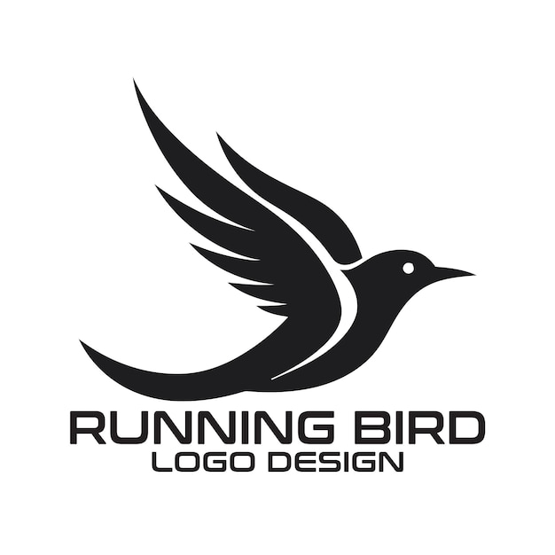 Running Bird vector logo ontwerp