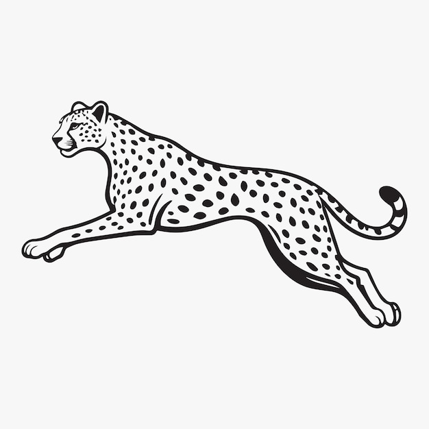 running cheetah icon animal logo