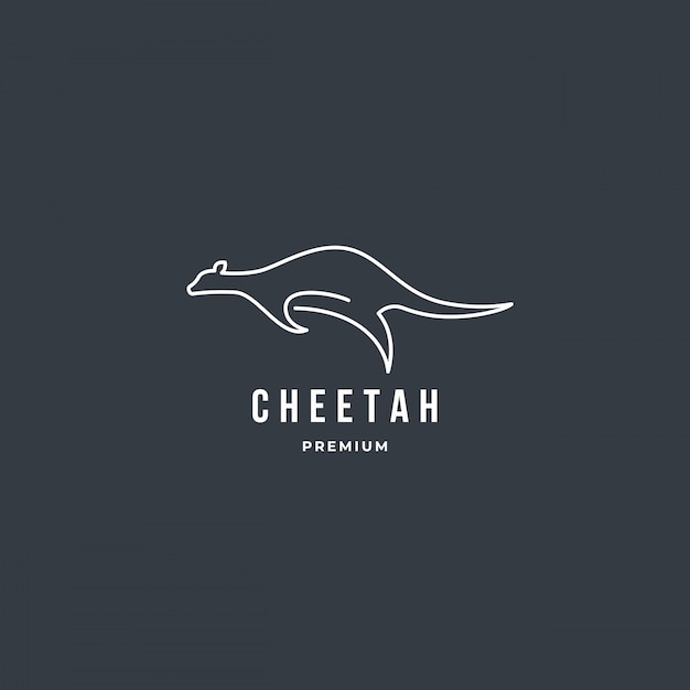 Running cheetah overzicht logo sjabloon