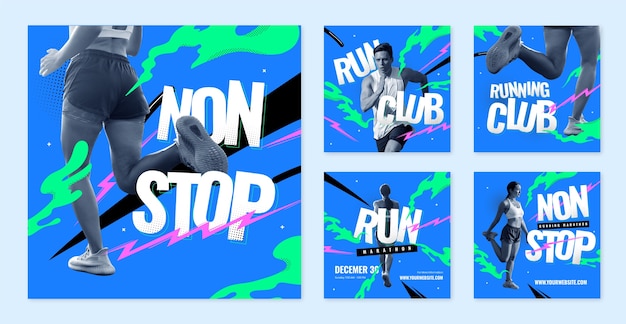 Vector running club instagram posts