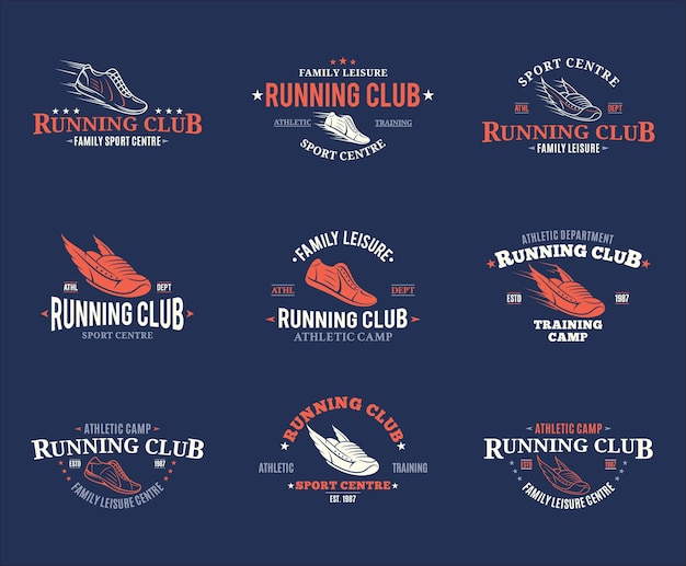 Vector running club logo