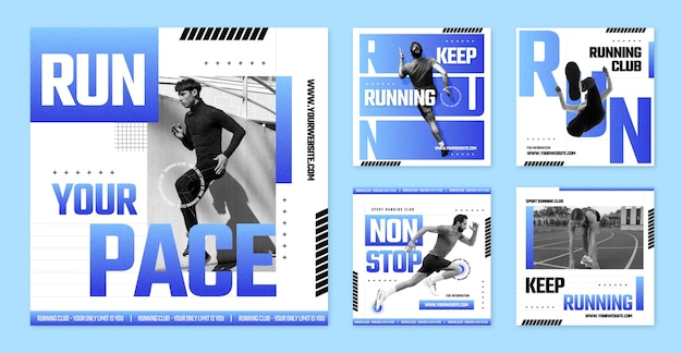 Vector running club template design