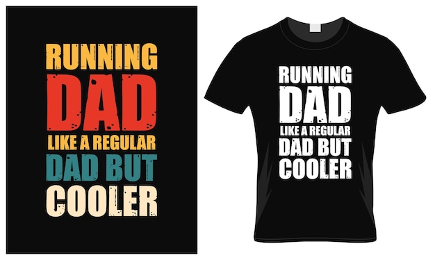 Running dad lover father's day vintage tshirt design