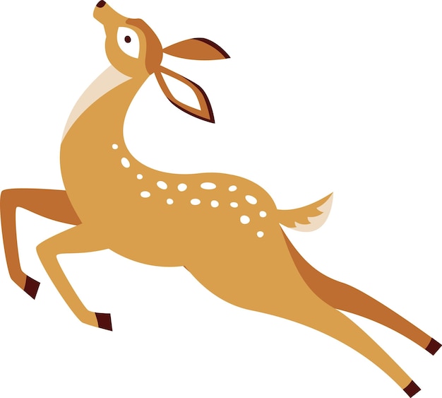 Premium Vector | Running deer animal