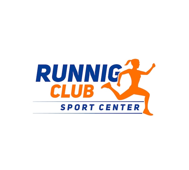 Running and fitness club sport center symbol