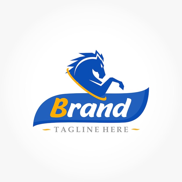 Running horse from ring logo for transport business